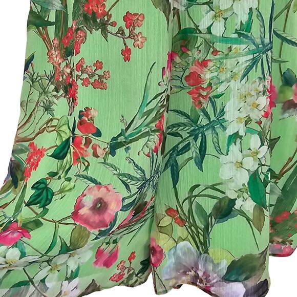 Jay Godfrey Woman size 2 Lydia Green Floral Strapless Romper Sweetheart Neckline - Picture 3 of 7